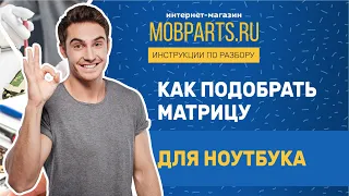 КАК ПОДОБРАТЬ МАТРИЦУ ДЛЯ НОУТБУКА В ДОМАШНИХ УСЛОВИЯХ.