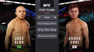 EA UFC 3 RANKED - Choi vs Aldo - Korean Superboy has leg kicks too!!
