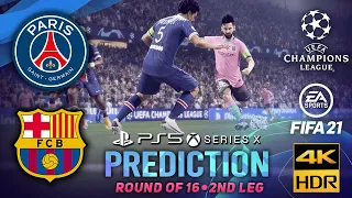 PS5 ft. 4K60FPS ● PARIS-SG vs BARCELONA | FIFA 21 Predicts: UCL 20/21 ● Round of 16 - 2nd Leg