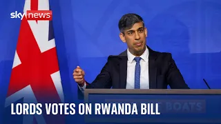 Watch live: Rwanda bill votes in House of Lords