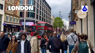 London Spring Walk 🇬🇧 OXFORD STREET, Selfridges to Tottenham Court Road |Central London Walking Tour