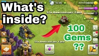 Coc 5th anniversary cake || 100  Gems? || TheLordTech
