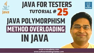 Java for Testers #25 - Java Polymorphism | Method Overloading in Java