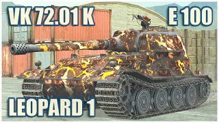 VK 72.01 (K), E 100 & Leopard 1 • WoT Blitz Gameplay