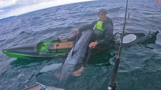 207lb MARLIN CAUGHT FROM A KAYAK in New Zealand