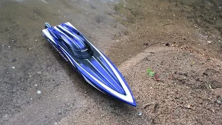 Traxxas Spartan RC Speed Boat - First Run On 4s Lipo