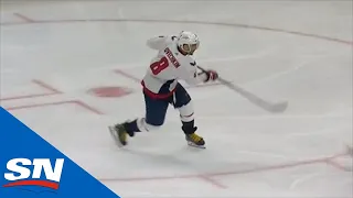 Alex Ovechkin Scores After Nice Cross-ice Feed From John Carlson