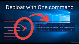 How to Debloat Windows 10 in ONE COMMAND!