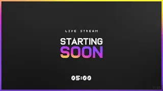 5 Min Countdown - Live Stream Starting Soon (Twitch Gradient)