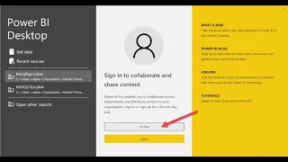 PowerBI service Free accont creation without providing payment methods