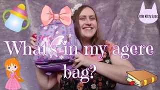 What's in my little agere bag? | Age regression