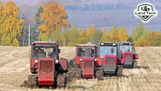 МЕГА-ВСПАШКА ПО-РУССКИ-2: тракторы ДТ-75 пашут поле как в старые времена! Russian plowing with DT-75