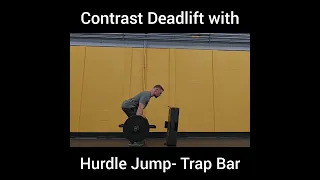 Contrast Deadlift with Hurdle Jump- Trap Bar