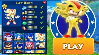 Sonic Dash - Super Shadow New Character Unlocked Fully Upgraded - Run Gameplay