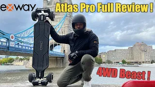 Exway Atlas Pro 4WD Electric skateboard Full Detailed HONEST Review