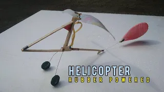 🚁Test Flying Indoor Helicopter Rubber Powered🚁 #shots #rubberpowered #helicopter