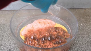 Yeah science - Sulfuric acid vs sponge - Chemistry experiment