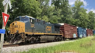 Trains With DPUs, CSX & Norfolk Southern!  Abandoned RR Crossing & Railroad Radio, Kentucky 7 Trains