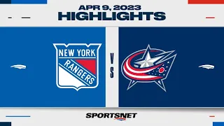 NHL Highlights | Rangers vs. Blue Jackets - April 8, 2023