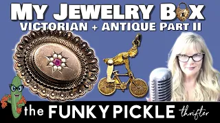 Part 2 My ANTIQUE JEWELRY Collection Victorian and MORE! Yard Sale & Thrift Store Finds Auctions!