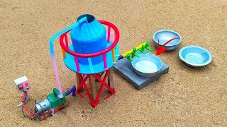 diy tractor water tank construction| water pump | @mrminitopics @sunfarming7533