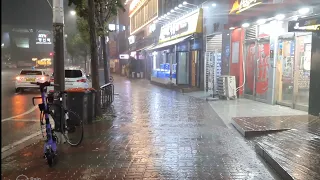 Went Out to Walk in the Heavy Rain to Wash My Stress. Relaxing Sound for Sleep Study Meditation ASMR