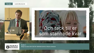 Skellefteå Kommunfullmäktige budget 2023-09-27