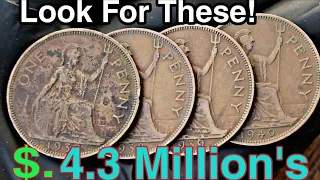 Top 4 Ultra UK One penny Rare One penny Coins Worth a Lot of money!UK Penny worth money
