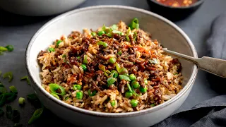 Make this Quick, Easy and Cheap Minced Beef Fried Rice for a simple and delicious weeknight meal!