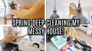 🌸 SPRING DEEP CLEAN WITH ME // CLEANING MOTIVATION // KATIE SARAH #cleanwithme