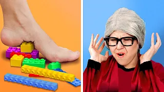 Oops! GRANNY vs LEGO || If Clumsiness Was A Person! Funniest DIYs and Hacks For Parents