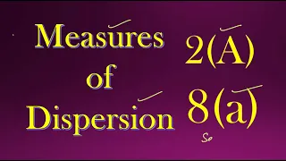 2(A) - 8(a) - Sec II Measures of Dispersion