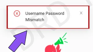 Fix Username Password Mismatch myv3ads