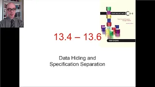 Data Hiding and Specification Separation | Starter C++ Programming, Ch. 13B