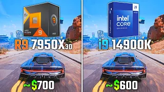 RYZEN 9 7950X3D vs INTEL i9-14900K | Test in 6 Games