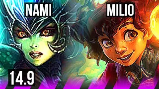 NAMI & Kai'Sa vs MILIO & Ezreal (SUP) | 0/1/18, 500+ games | BR Master | 14.9