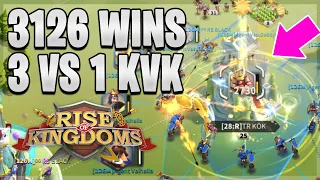 3126 Smashes Opponents in a 3 vs 1 KvK Season 1 Early Game | Rise of Kingdoms