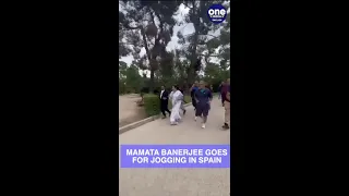 Mamata Banerjee jogging in Spain’s Madrid, plays ‘Hum Honge Kamyab’ | #Short | Oneindia News