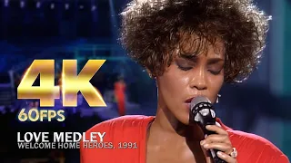 [4K60fps] Whitney Houston - Love Medley | Live at Welcome Home Heroes, 1991