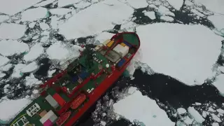 Drones used on Aurora Australis to navigate sea ice