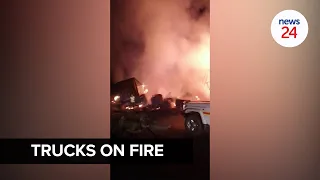 WATCH | Fiery Karoo truck crash leaves four people dead