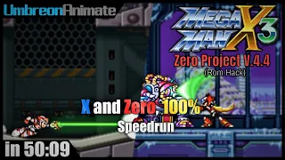 Mega Man X3: Zero Project | "X and Zero, 100%" Speedrun in 50:09