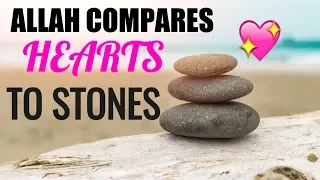 Allah describes types of hearts though examples of stones.