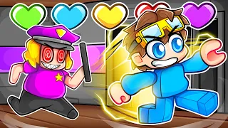 Escape POLICE GIRLS PRISON But CUSTOM HEARTS in Roblox!