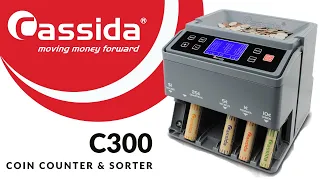 Cassida C300 - Coin Counter, Sorter, & Roller