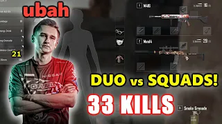 FaZe ubah & DieZzz - 33 KILLS - M416 + Mini14 - Duo vs Squads! - PUBG