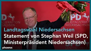 Stephan Weil (SPD, Ministerpräsident Niedersachsen) zum Wahlausgang der Landtagswahl Niedersachsen