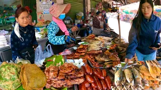 Best Cambodian street food | Delicious Roasted fish, Pork, Frogs, Khmer food & More @ Phnom Penh