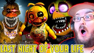 FNAF CHICA SONG "Last Night of Your Life" (ANIMATED) 1 & 2 By @FiveNightsMusic REACTION!!!