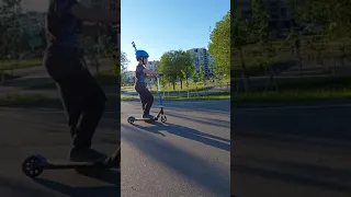 Как съехать с горы на самокате 🛴